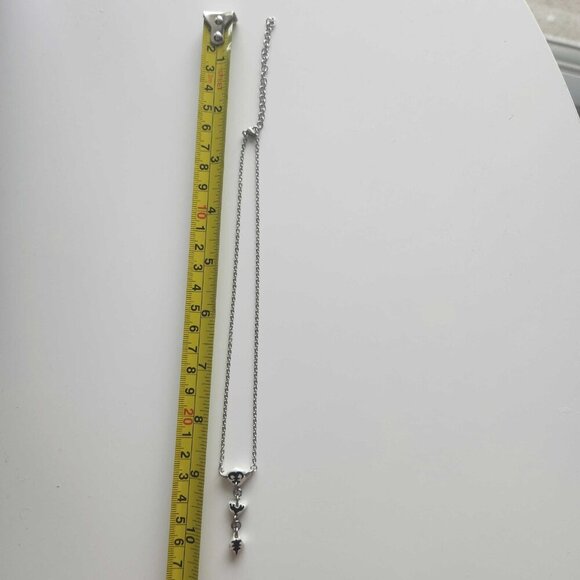 Gothic medieval dainty rosary necklace with a small silver chain - Picture 5 of 8